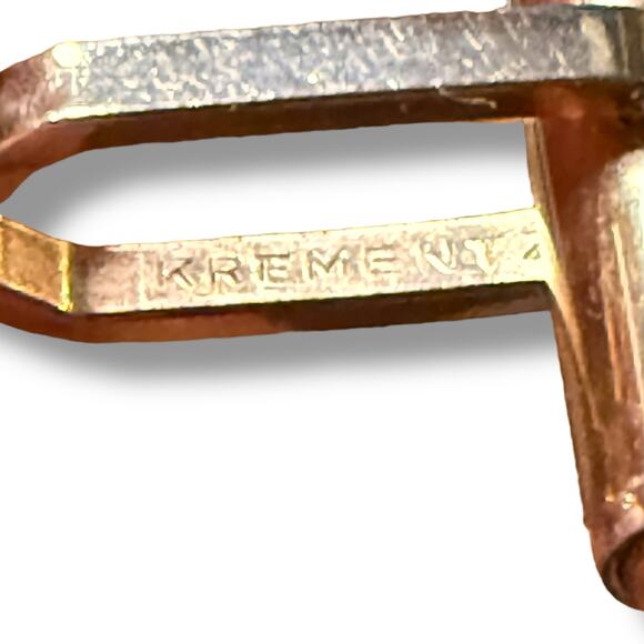 Antique Krementz Cufflinks and Stud Set Mens 10k Gold Filled Mother of Pearl - Picture 8 of 8